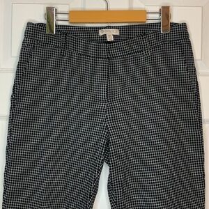 Eliane Rose Black Pants White CrissCross Lines Stretchy Womens Size 8 Skinny Y2K